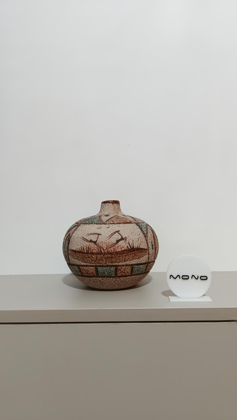 گلدان دکوراتیو رومیزی سفالی طرح سنتی دستساز
